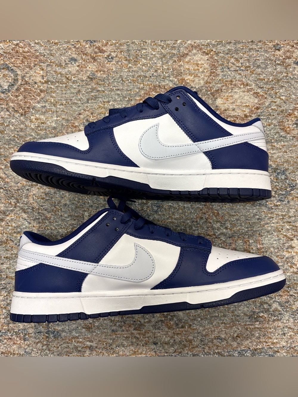 Nike Men’s Low-Top Sneakers - White & Navy Dunks - Picture 9 of 13